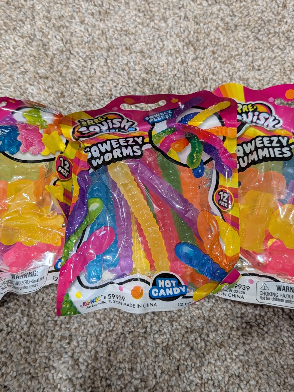Bundle Worm And Gummy Bears Squish